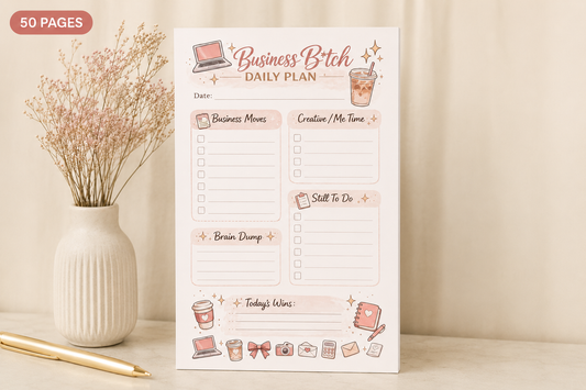 Business B*tch Daily Plan 50 Tear Off Sheets
