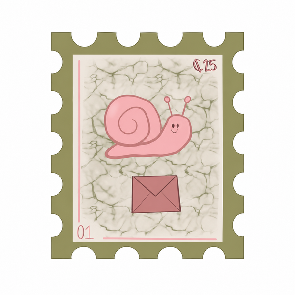 Snail Mail Postage Sticker